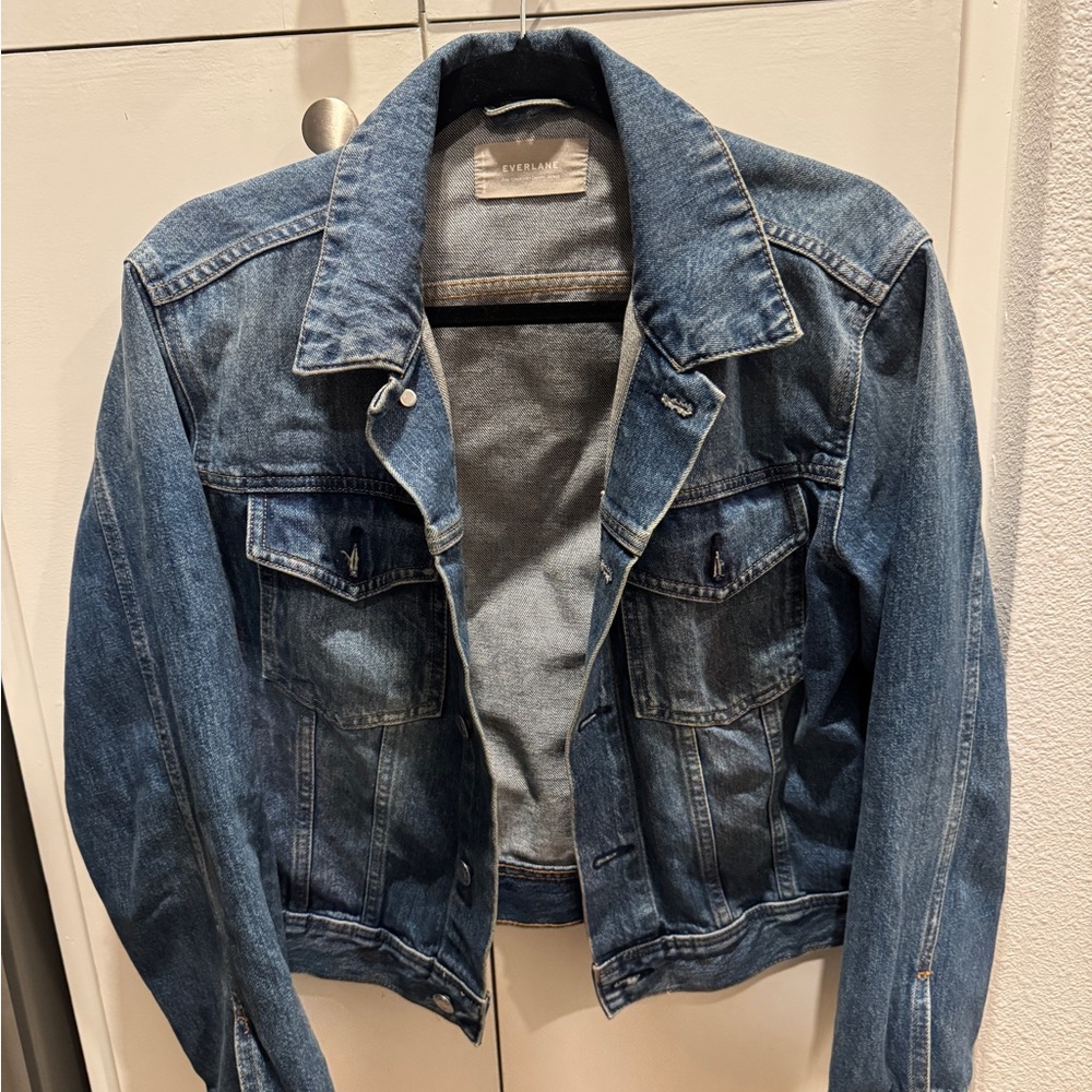 Everlane Shrunken Blue Denim Jacket